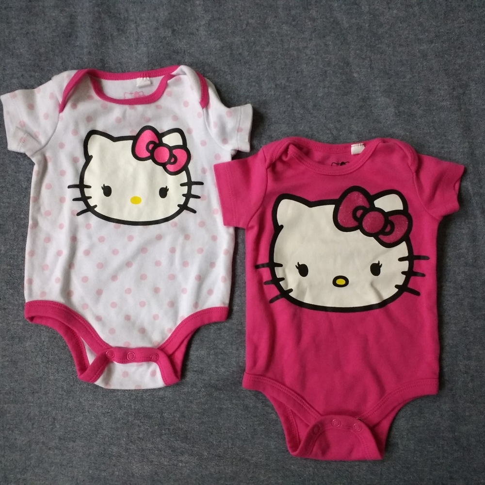 LIKE NEW! Hello Kitty onesies